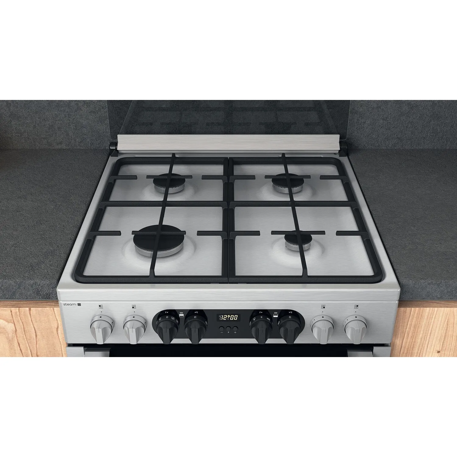 Hotpoint HDM67G8C2CX/UK Freestanding Cooker - Electric, Gas, Silver