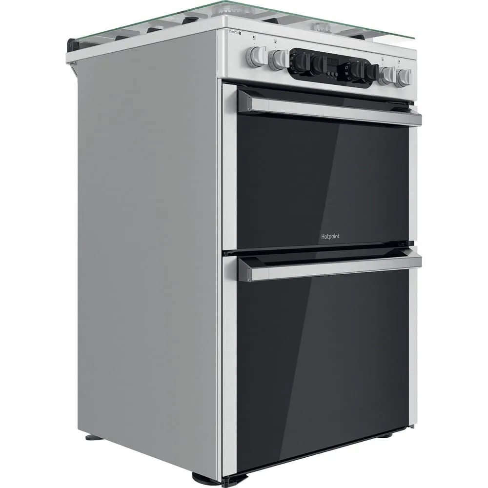 Hotpoint HDM67G8C2CX/UK Freestanding Cooker - Electric, Gas, Silver