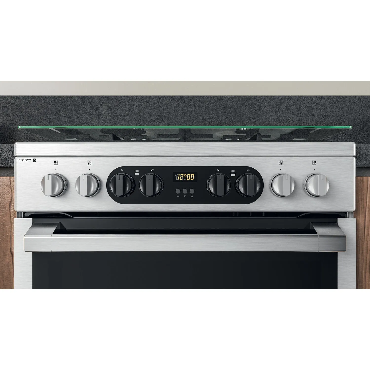 Hotpoint HDM67G8C2CX/UK Freestanding Cooker - Electric, Gas, Silver
