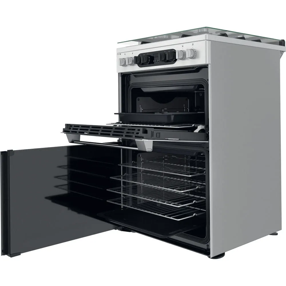 Hotpoint HDM67G8C2CX/UK Freestanding Cooker - Electric, Gas, Silver