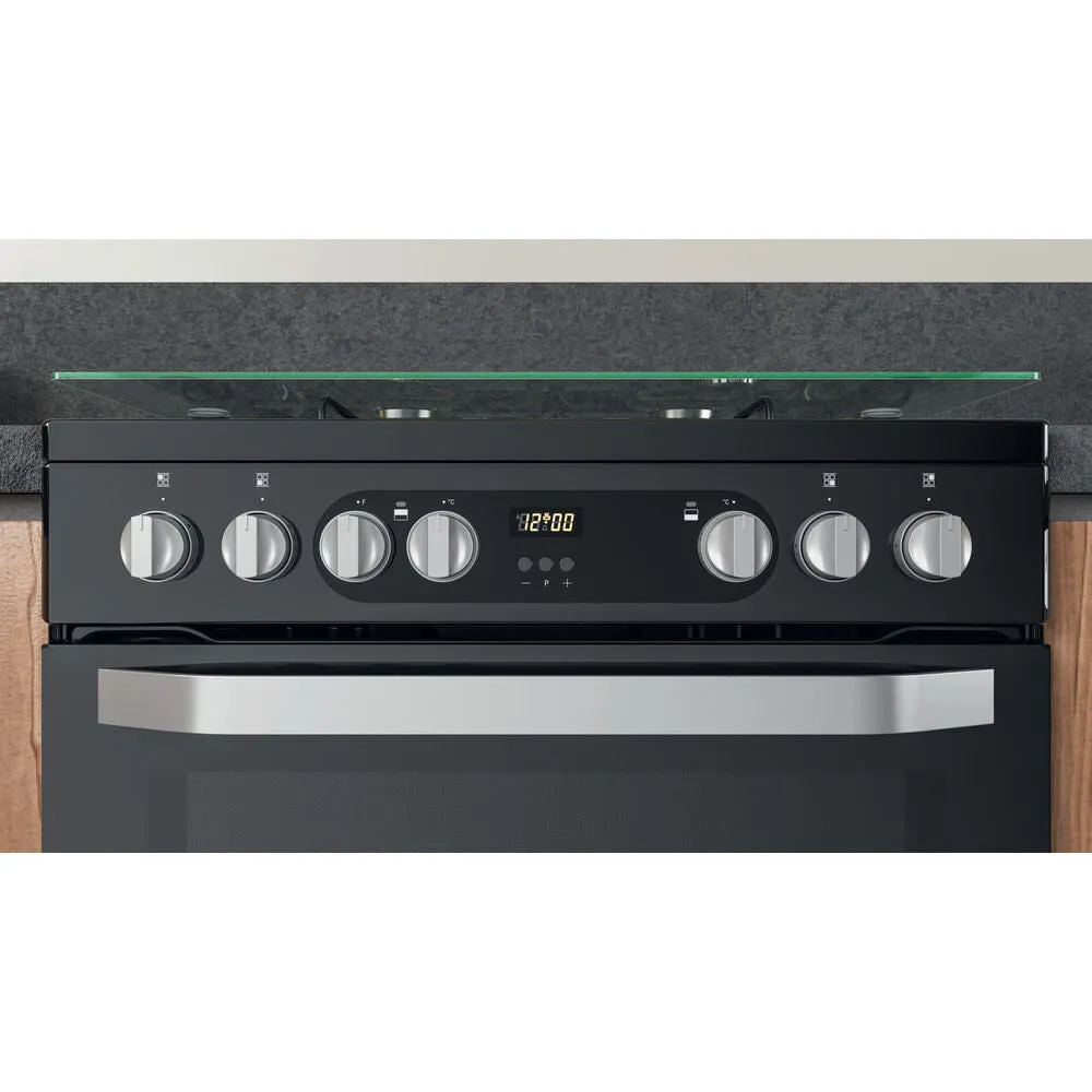 Hotpoint HDM67G9C2CB/UK Freestanding Gas Cooker - Black