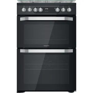 Hotpoint HDM67G9C2CB/UK Freestanding Gas Cooker - Black