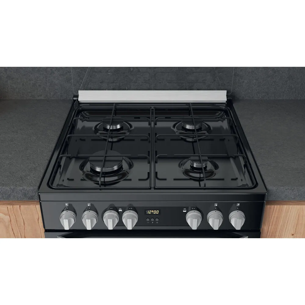 Hotpoint HDM67G9C2CB/UK Freestanding Gas Cooker - Black