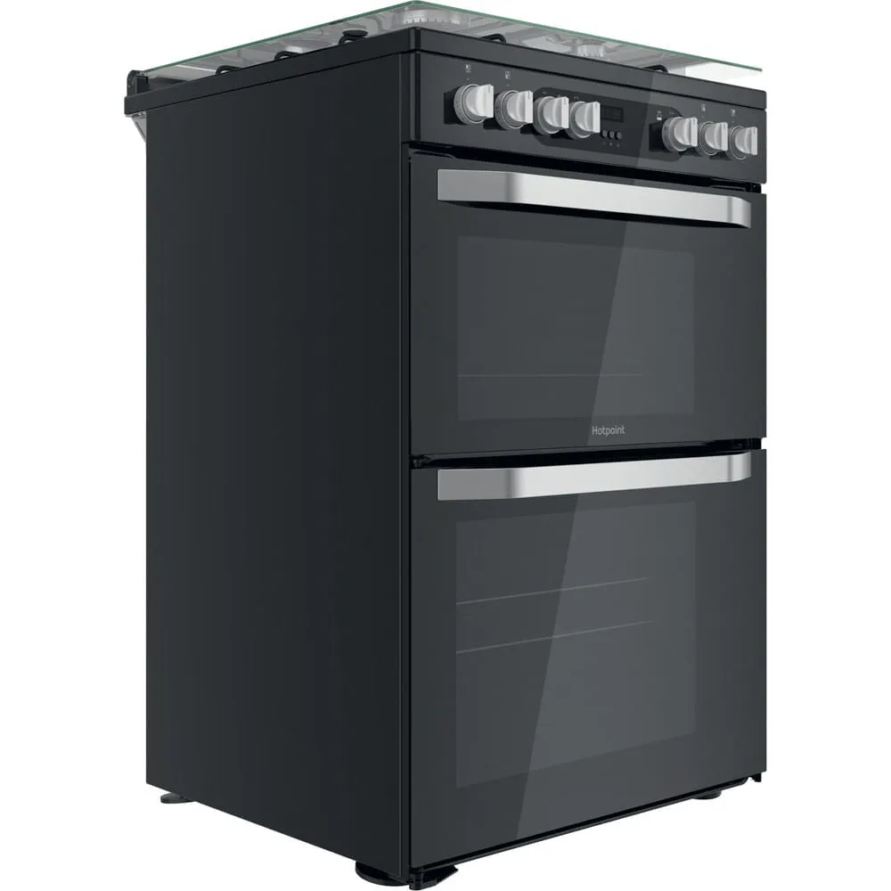 Hotpoint HDM67G9C2CB/UK Freestanding Gas Cooker - Black