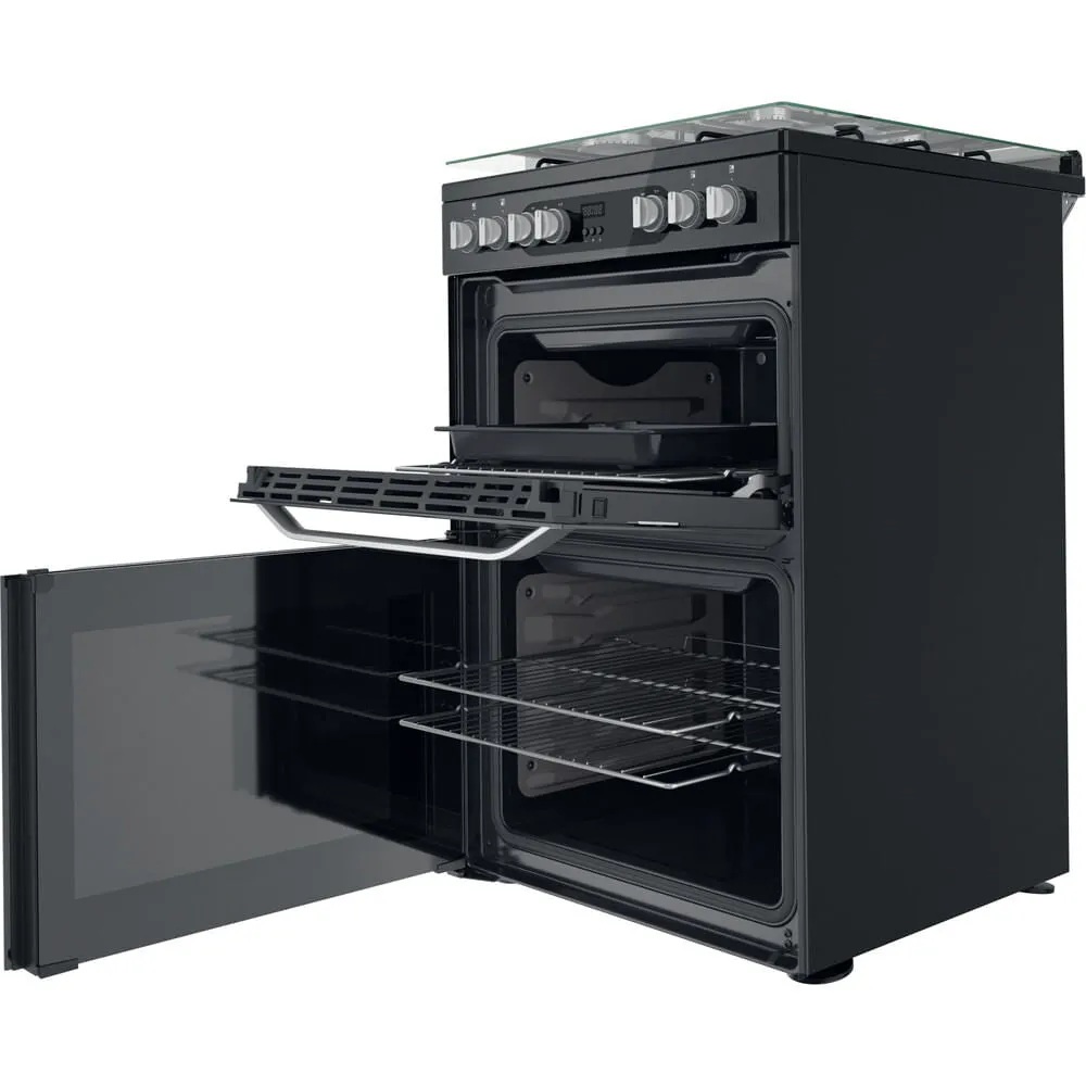 Hotpoint HDM67G9C2CB/UK Freestanding Gas Cooker - Black