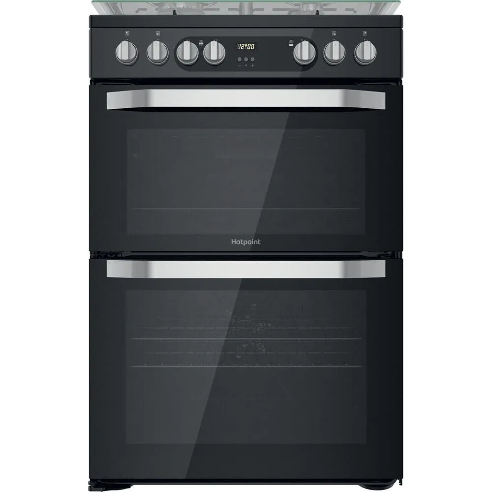 Hotpoint HDM67G9C2CB/UK Freestanding Gas Cooker - Black