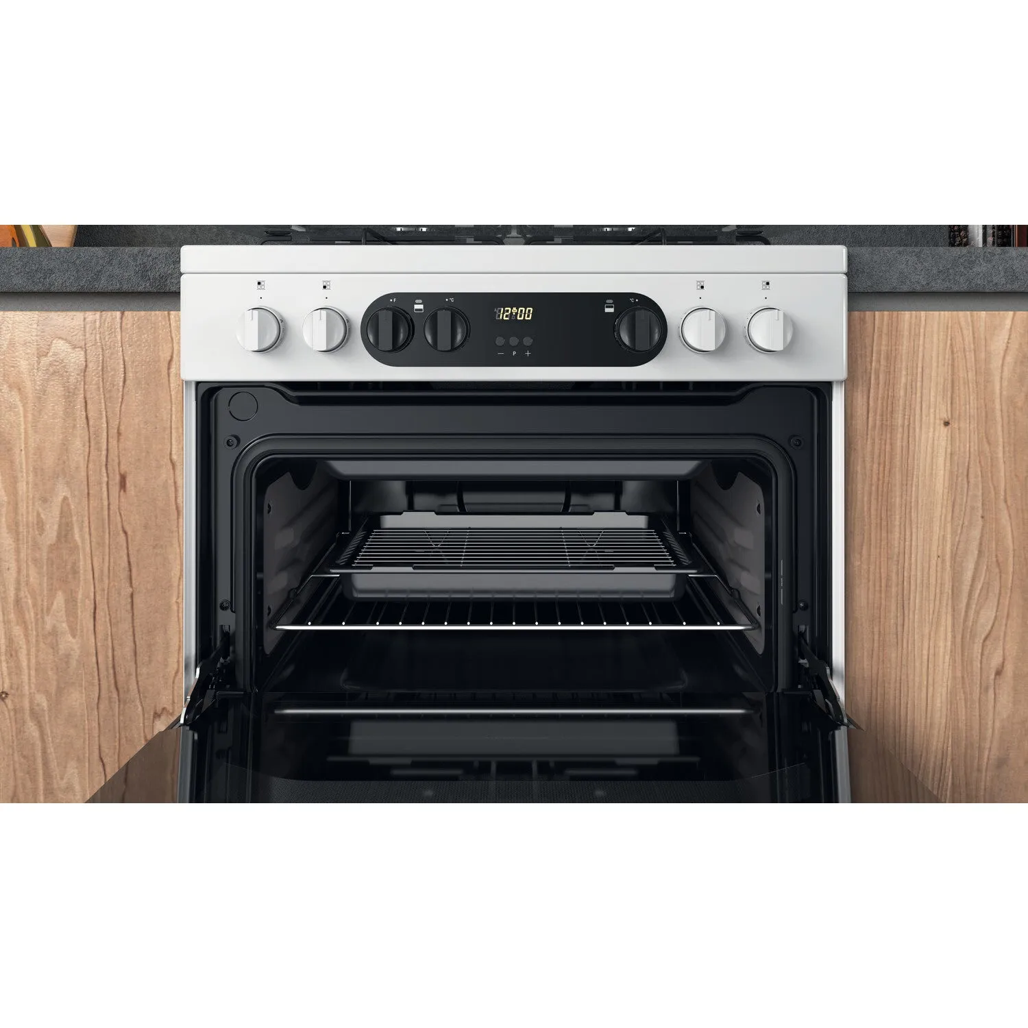 Hotpoint HDM67G9C2CW/UK Freestanding Gas Cooker - Electric, White