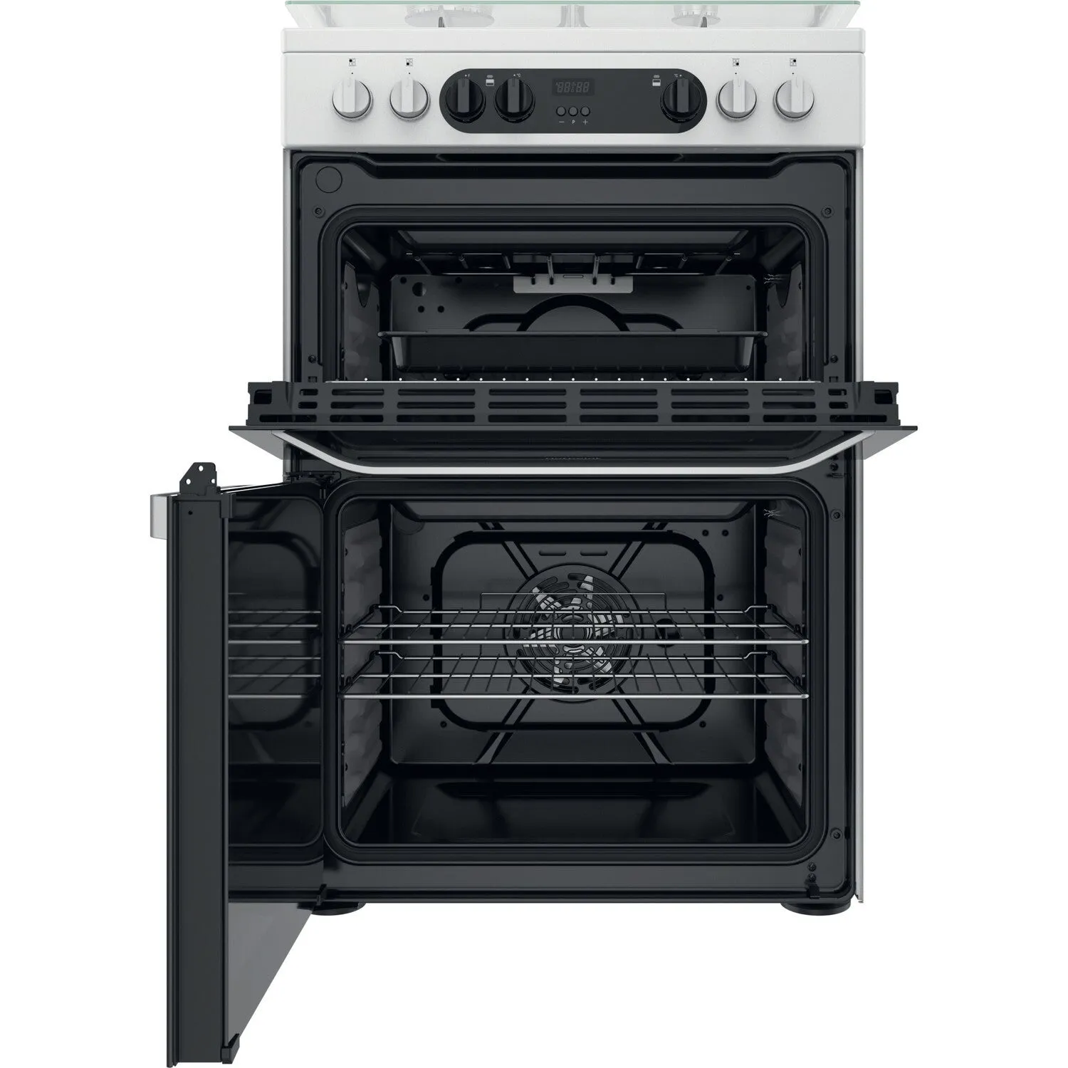 Hotpoint HDM67G9C2CW/UK Freestanding Gas Cooker - Electric, White