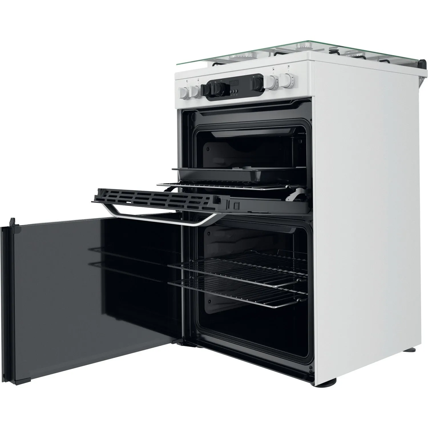 Hotpoint HDM67G9C2CW/UK Freestanding Gas Cooker - Electric, White
