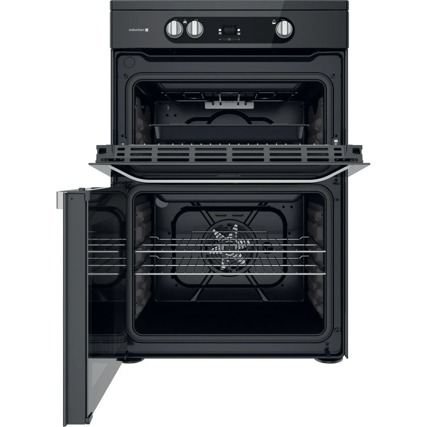 Hotpoint HDM67I9H2CB/U Freestanding Electric Cooker - Induction Hob, Black, A Rated