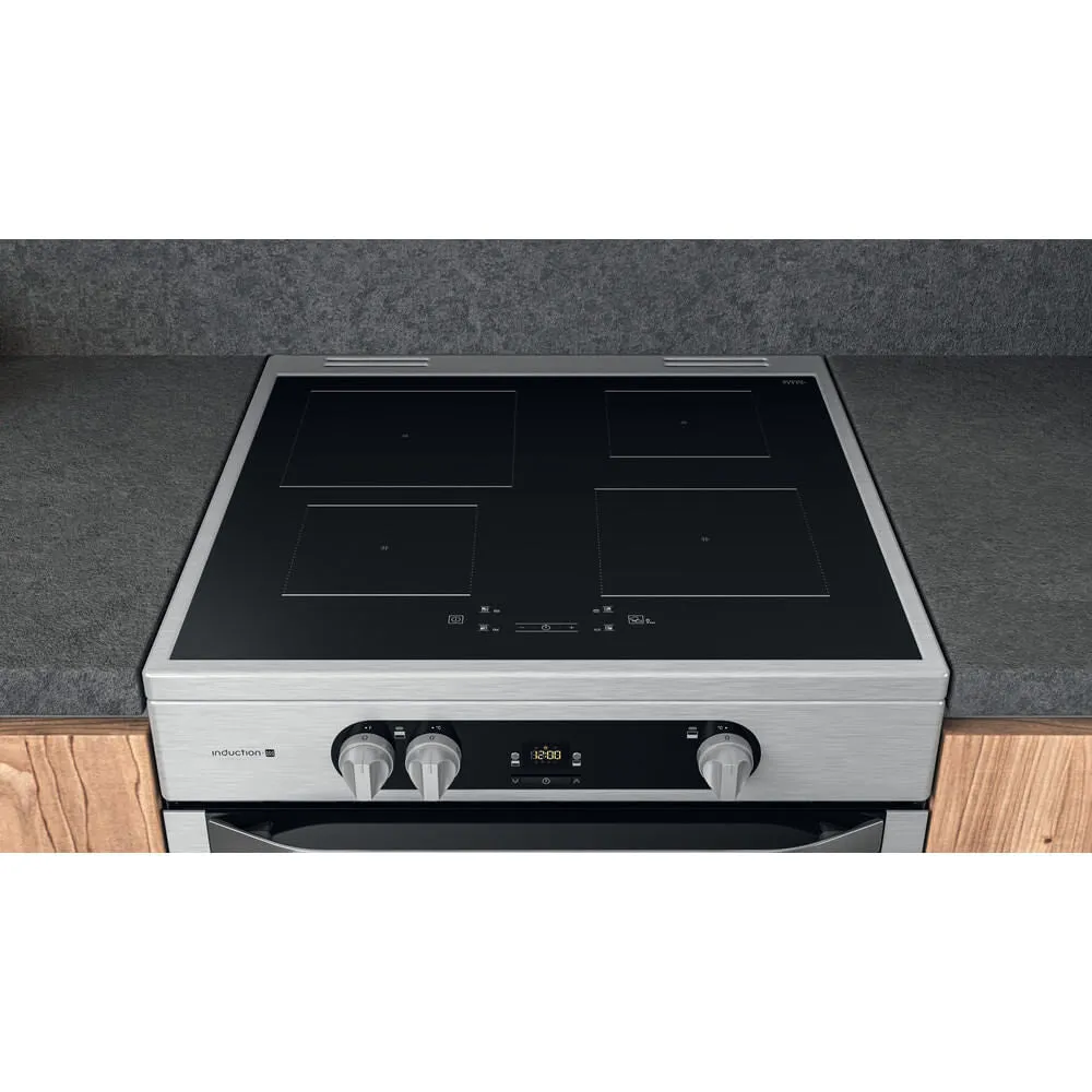 Hotpoint HDM67I9H2CX/UK Freestanding Electric Cooker - Induction Hob, Silver