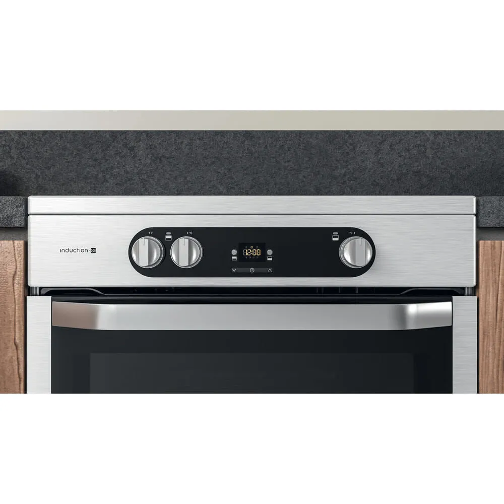Hotpoint HDM67I9H2CX/UK Freestanding Electric Cooker - Induction Hob, Silver