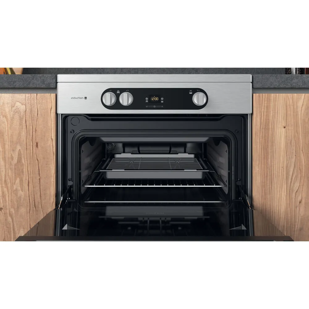 Hotpoint HDM67I9H2CX/UK Freestanding Electric Cooker - Induction Hob, Silver