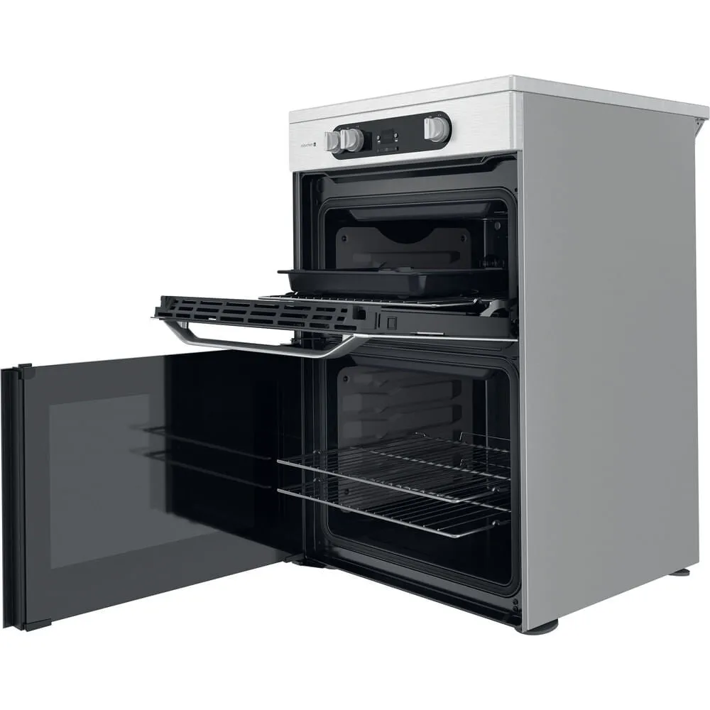 Hotpoint HDM67I9H2CX/UK Freestanding Electric Cooker - Induction Hob, Silver
