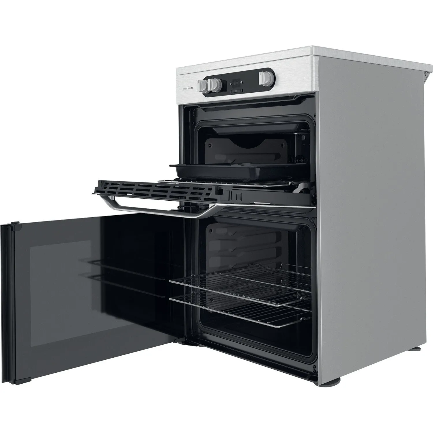 Hotpoint HDM67I9H2CX/UK Freestanding Electric Cooker - Induction Hob, Silver
