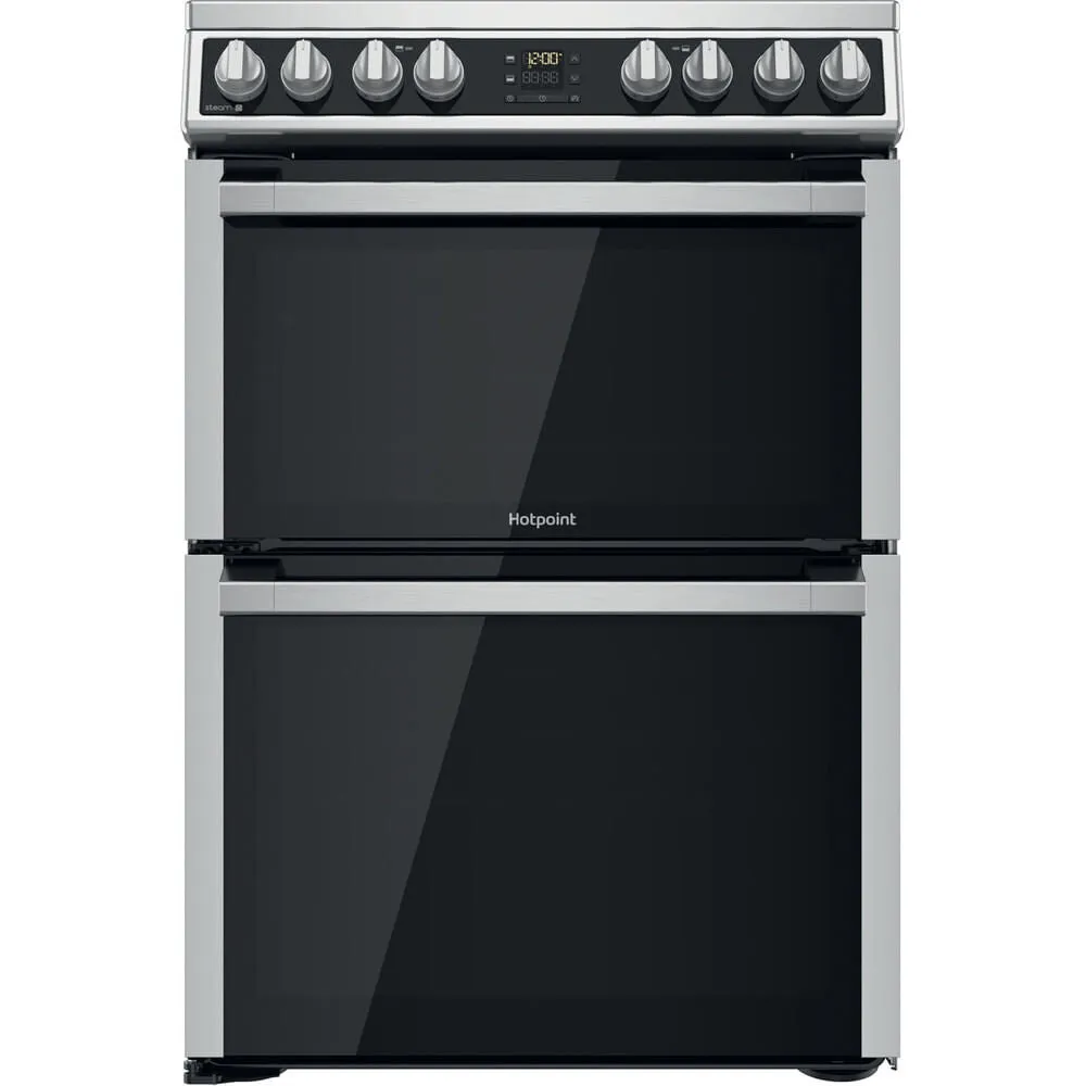 Hotpoint HDM67V8D2CX/UK Freestanding Electric Ceramic Cooker - Silver