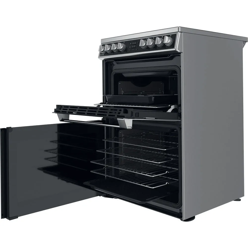 Hotpoint HDM67V8D2CX/UK Freestanding Electric Ceramic Cooker - Silver