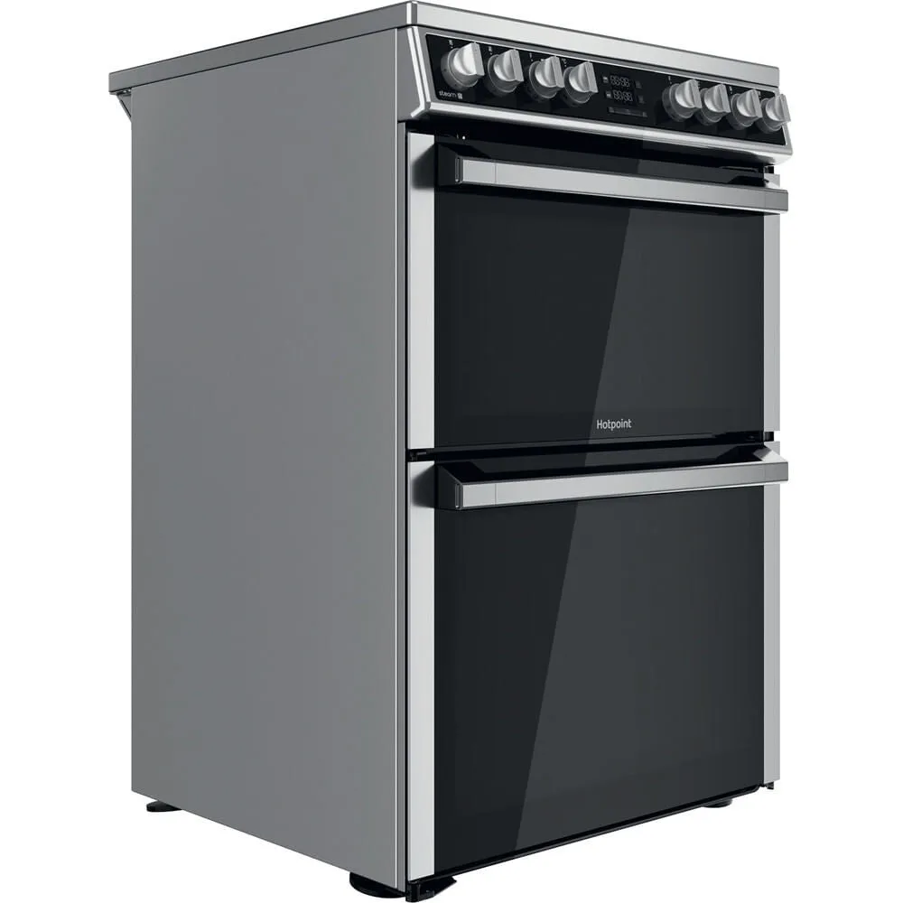 Hotpoint HDM67V8D2CX/UK Freestanding Electric Ceramic Cooker - Silver