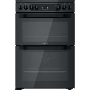 Hotpoint HDM67V92HCB/UK Freestanding Electric Ceramic Cooker - Black, A Rated