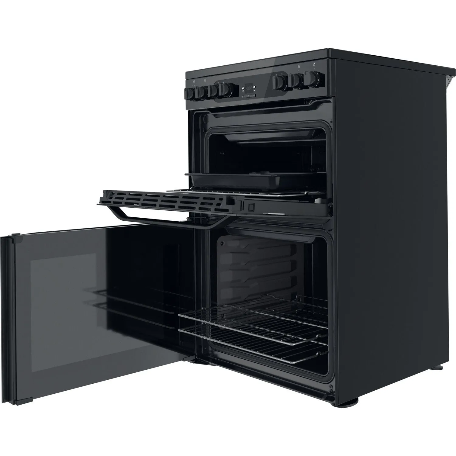 Hotpoint HDM67V92HCB/UK Freestanding Electric Ceramic Cooker - Black, A Rated