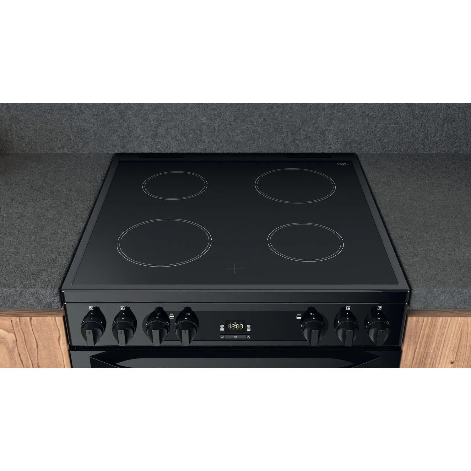 Hotpoint HDM67V92HCB/UK Freestanding Electric Ceramic Cooker - Black, A Rated