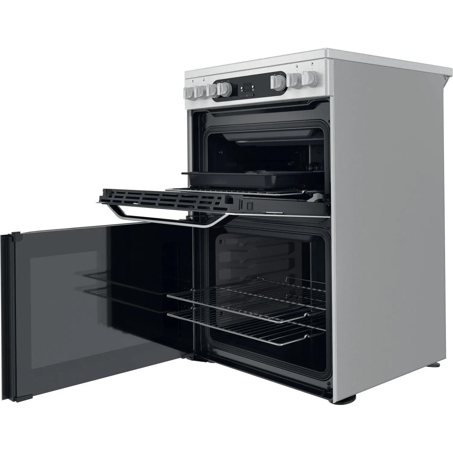 Hotpoint HDM67V9HCX/UK Freestanding Electric Ceramic Cooker - Silver