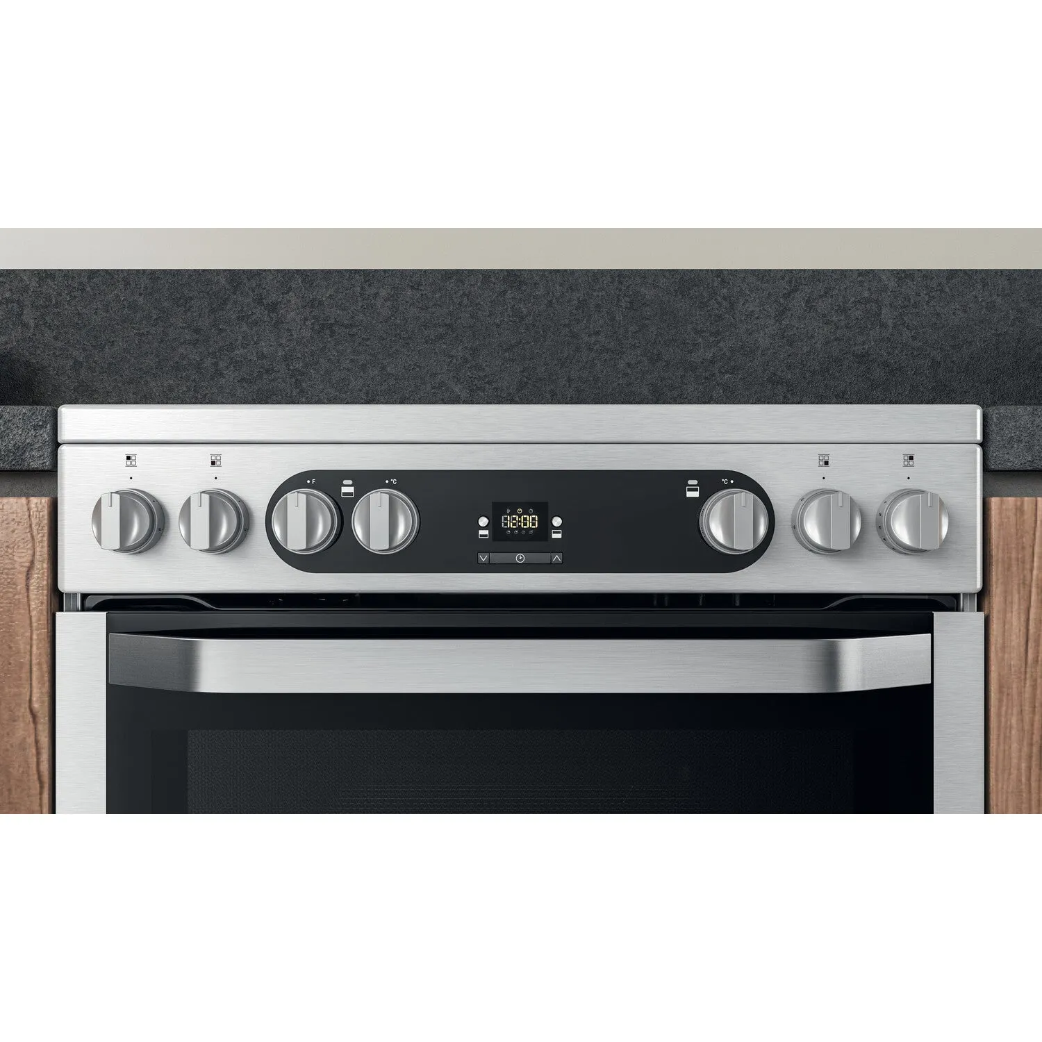 Hotpoint HDM67V9HCX/UK Freestanding Electric Ceramic Cooker - Silver