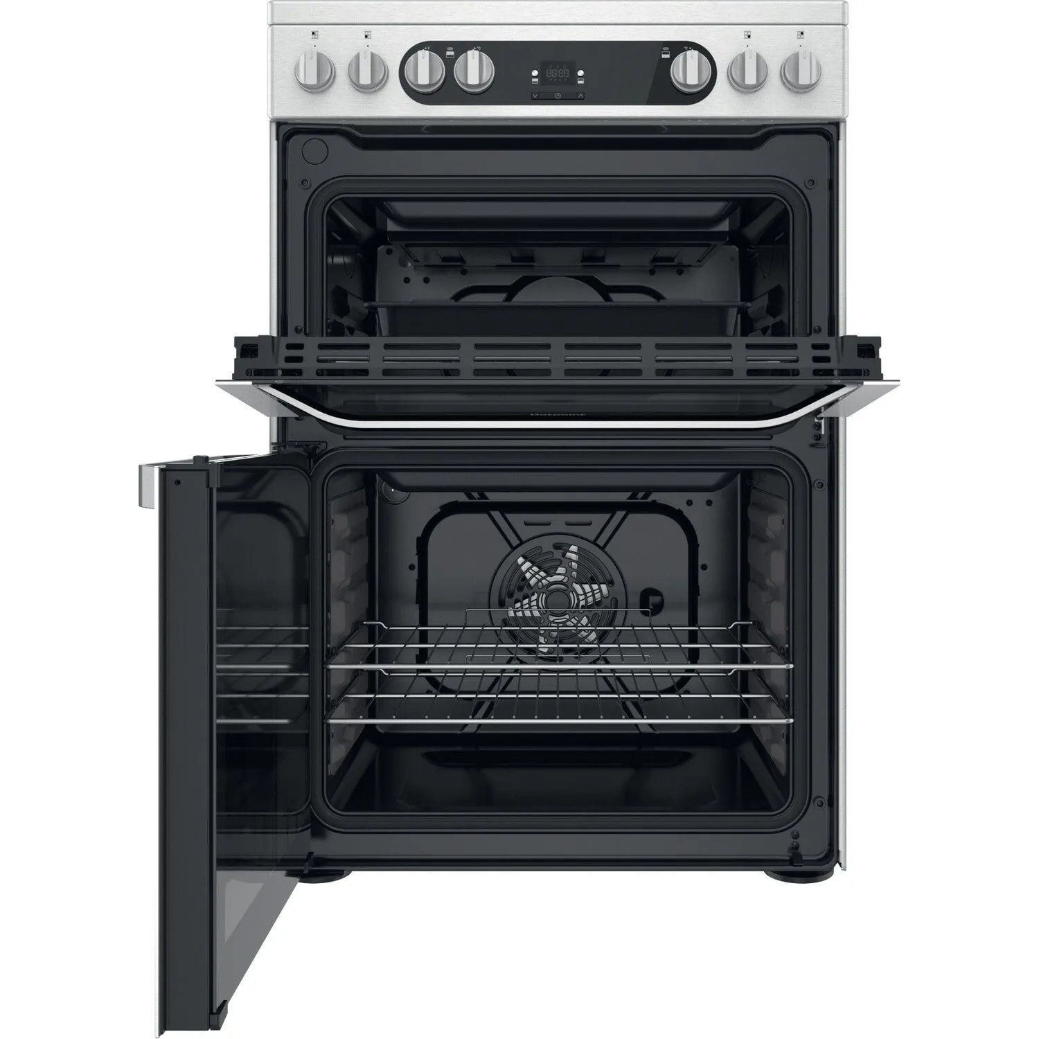 Hotpoint HDM67V9HCX/UK Freestanding Electric Ceramic Cooker - Silver