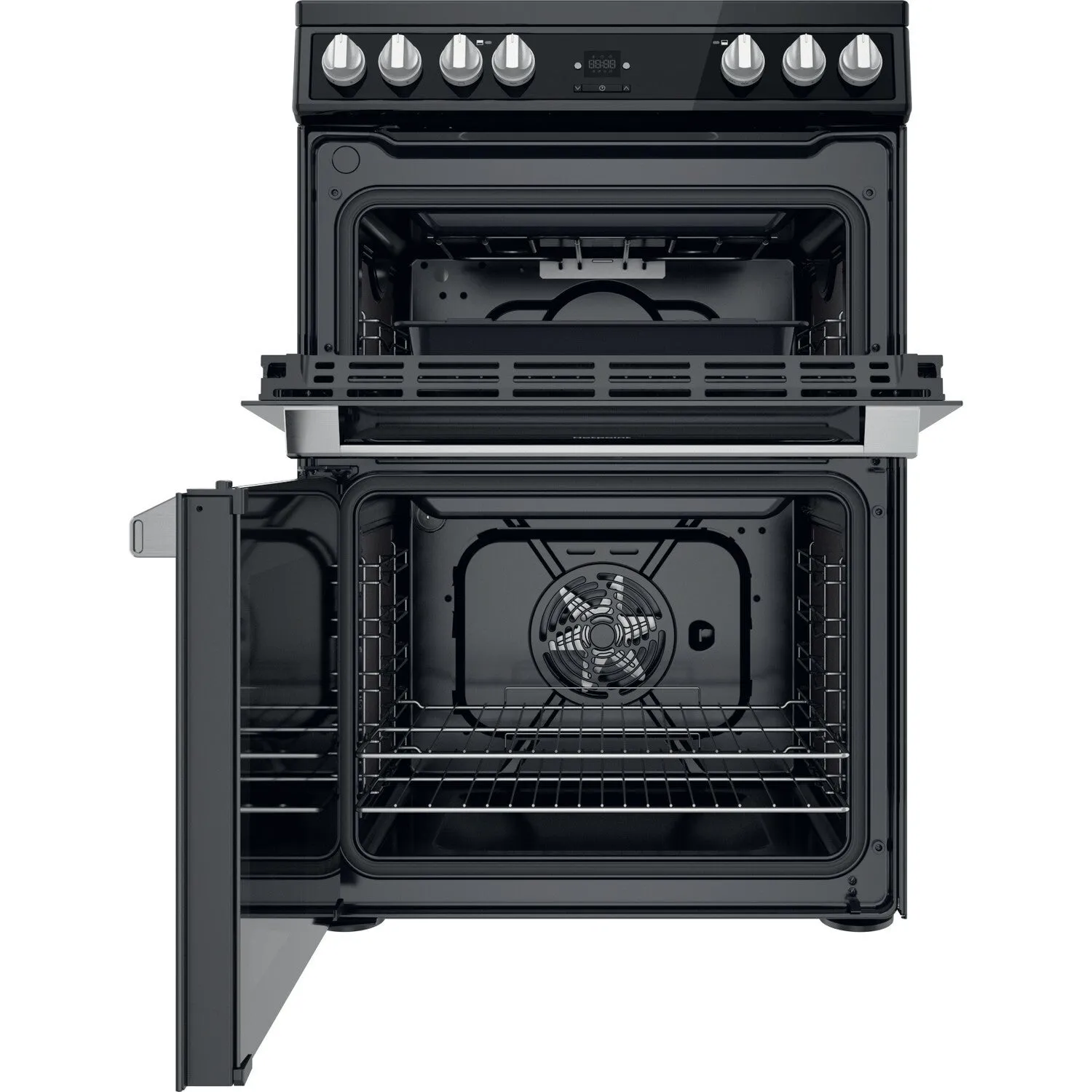Hotpoint HDT67V9H2CB/UK Freestanding Cooker - Ceramic, Black