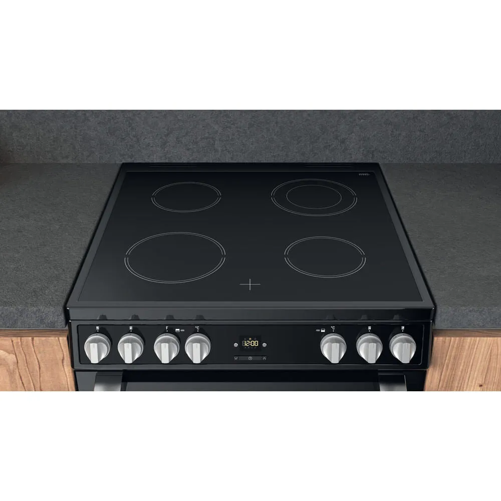 Hotpoint HDT67V9H2CB/UK Freestanding Cooker - Ceramic, Black