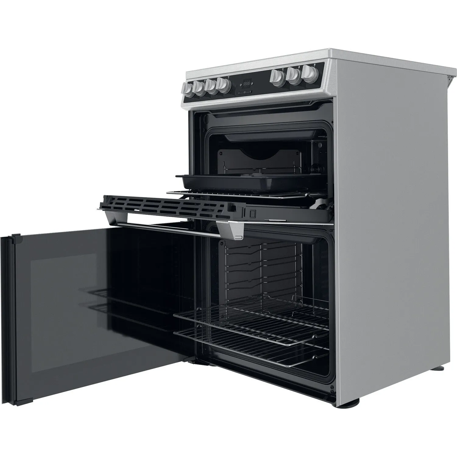 Hotpoint HDT67V9H2CX/UK Freestanding Cooker - Ceramic, Silver