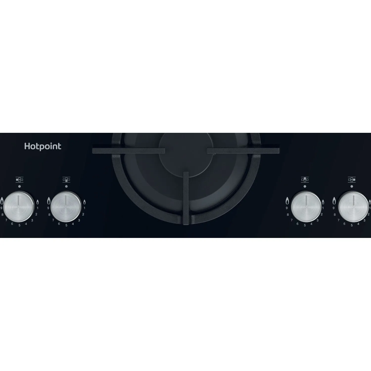 Hotpoint HGS 61S BK Built-in 60cm 4 Zone Gas Hob - Black