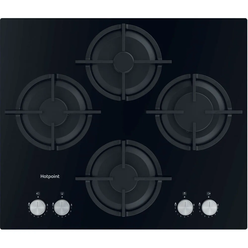 Hotpoint HGS 61S BK Built-in 60cm 4 Zone Gas Hob - Black