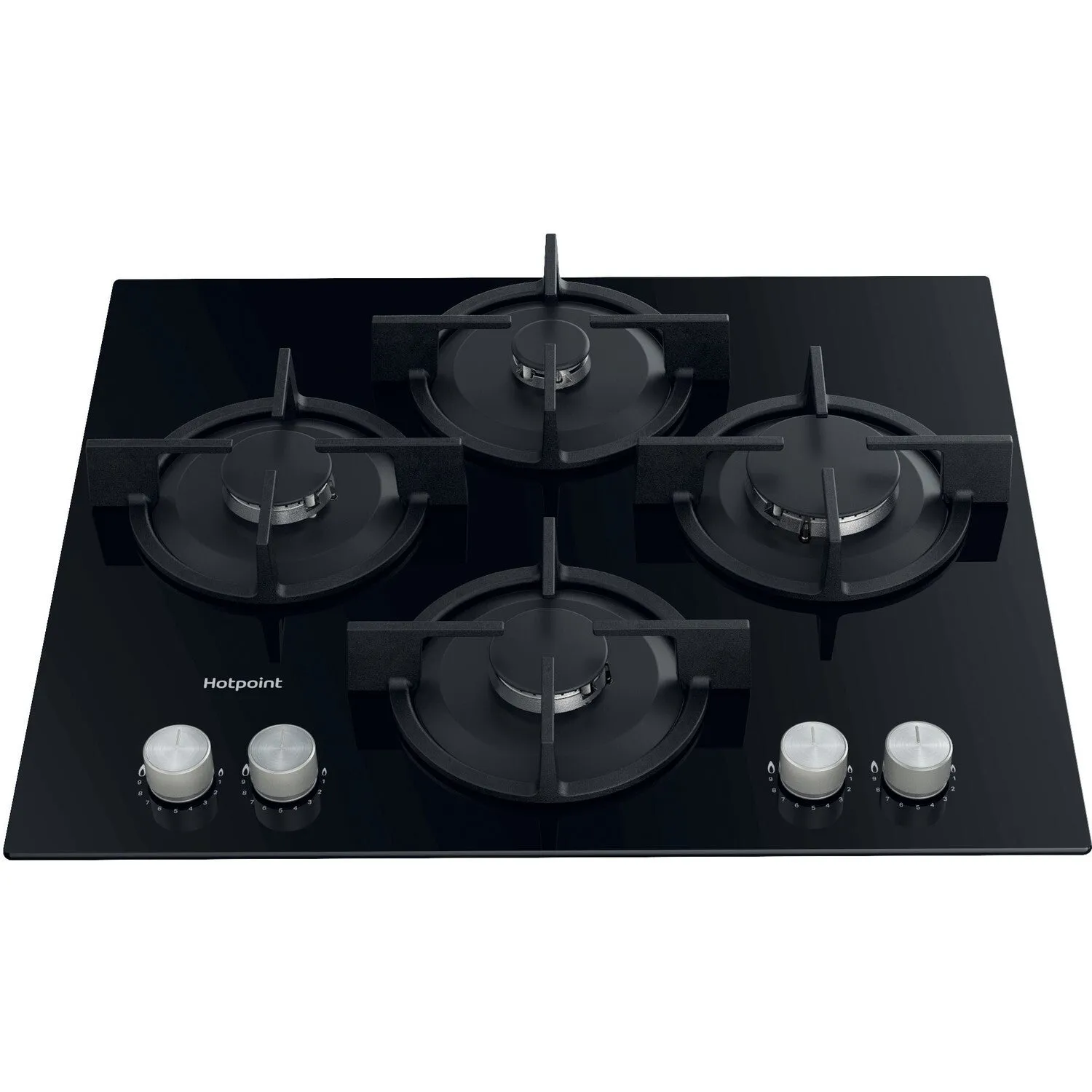 Hotpoint HGS 61S BK Built-in 60cm 4 Zone Gas Hob - Black