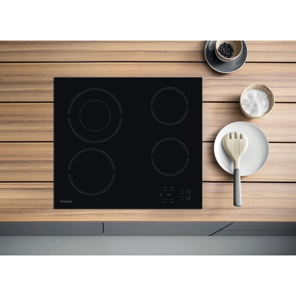 Hotpoint HR 612 C H Built-in 58cm Ceramic Hob - 4 Zones, Black