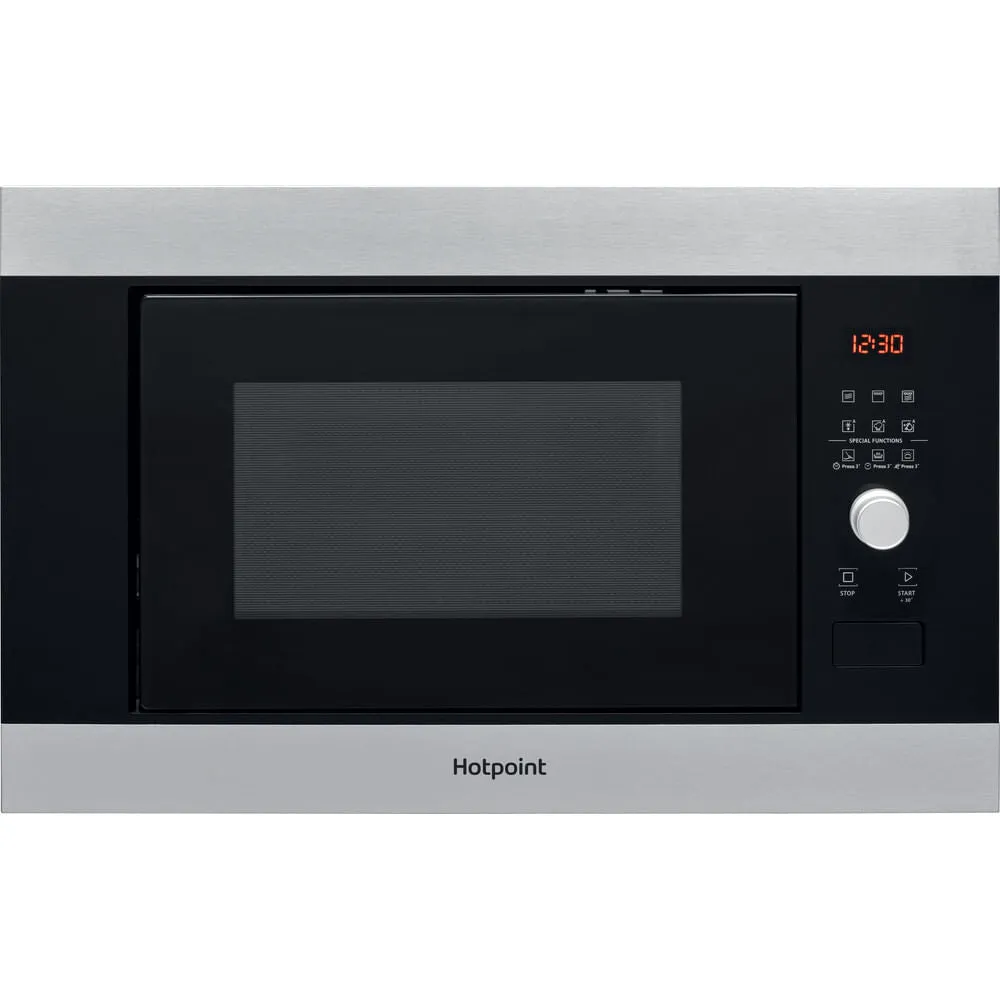 Hotpoint MF25G IX H Built-in 25L Grill Microwave - 900W, Black