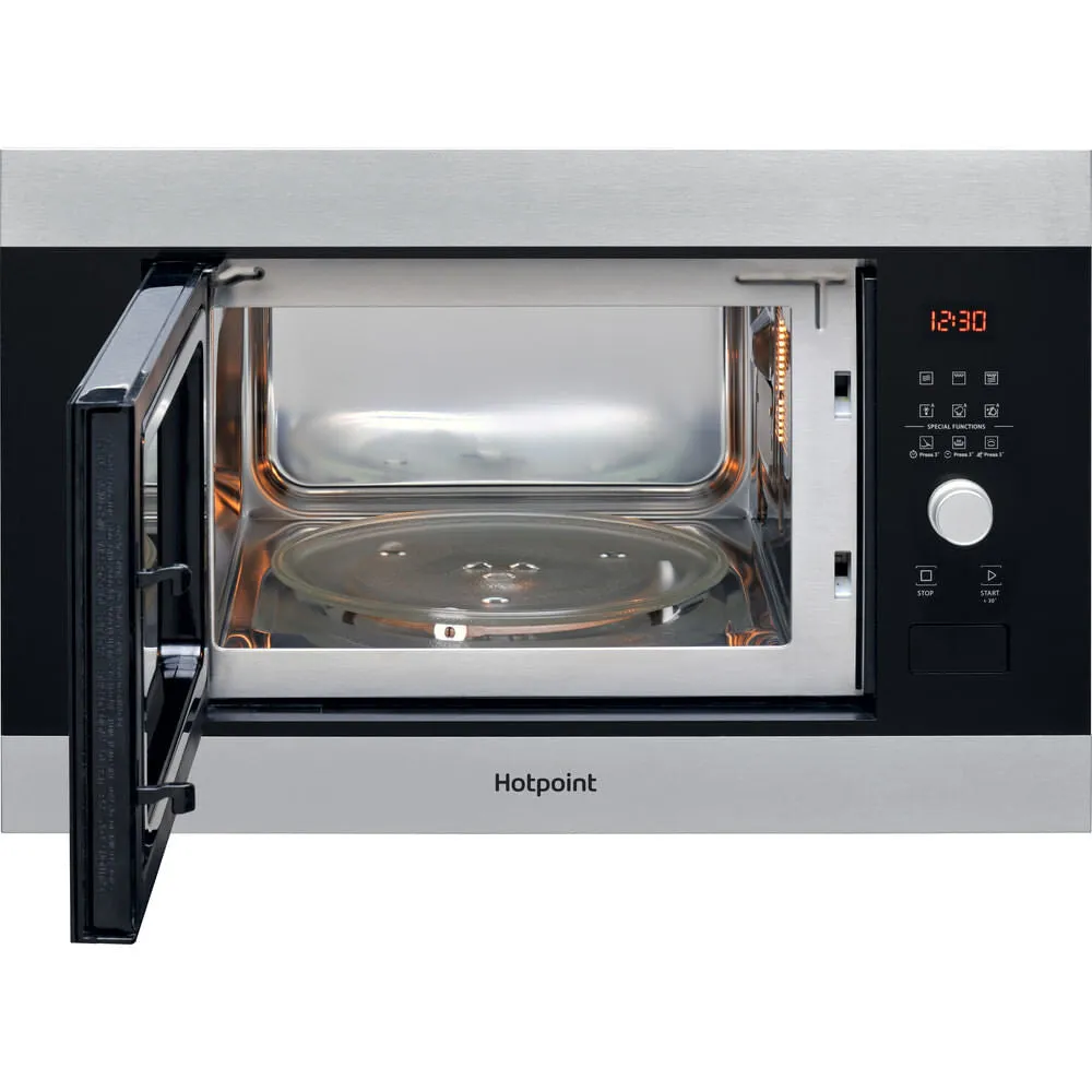 Hotpoint MF25G IX H Built-in 25L Grill Microwave - 900W, Black
