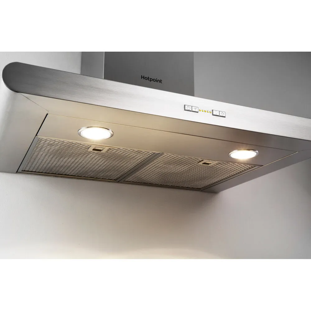 Hotpoint PHC6.7FLBIX Wall-mounted Cooker Hood - 713m³/h, Stainless Steel