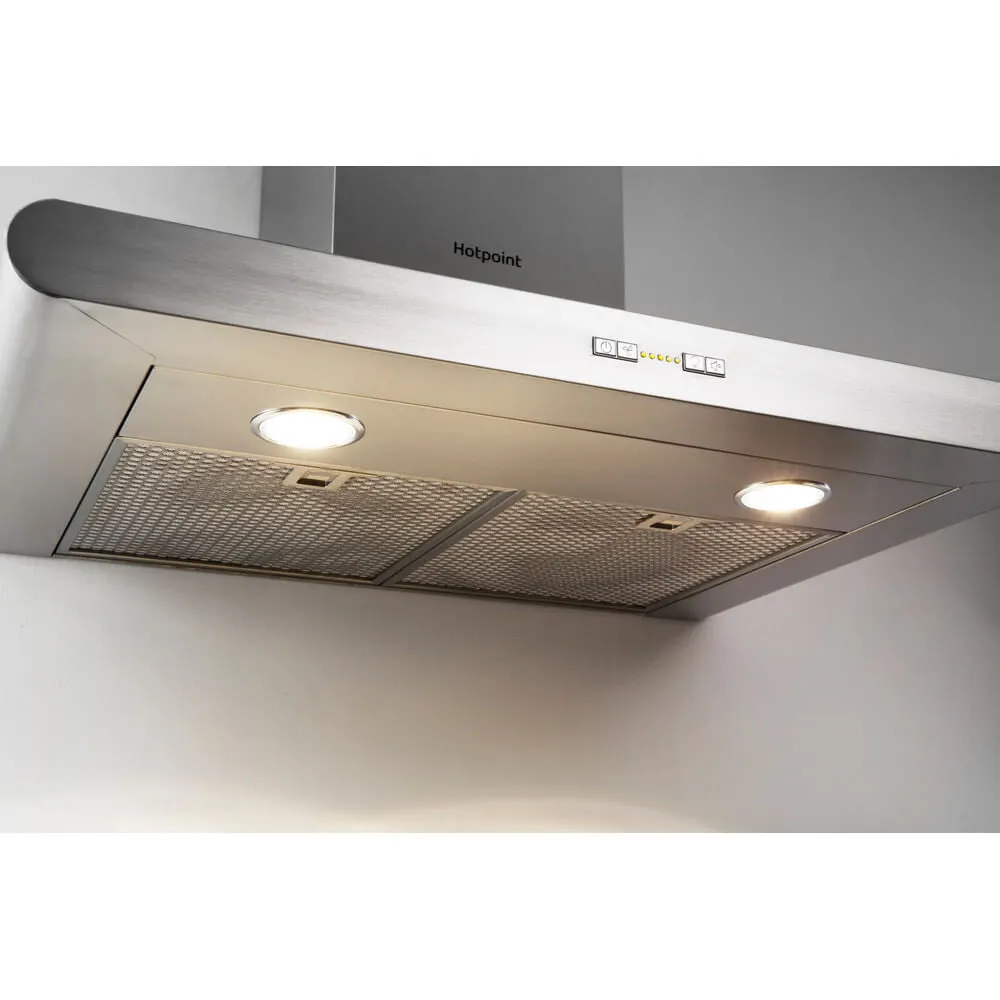 Hotpoint PHC7.7FLBIX Wall-mounted Cooker Hood - 713m³/h, Stainless Steel