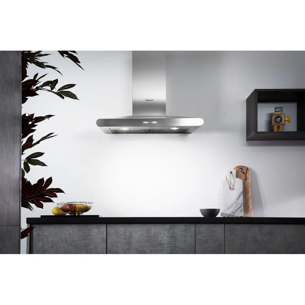 Hotpoint PHC7.7FLBIX Wall-mounted Cooker Hood - 713m³/h, Stainless Steel