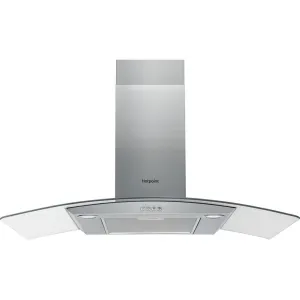 Hotpoint PHGC9.4FLMX Wall-mounted Cooker Hood - 432m³/h, Stainless Steel