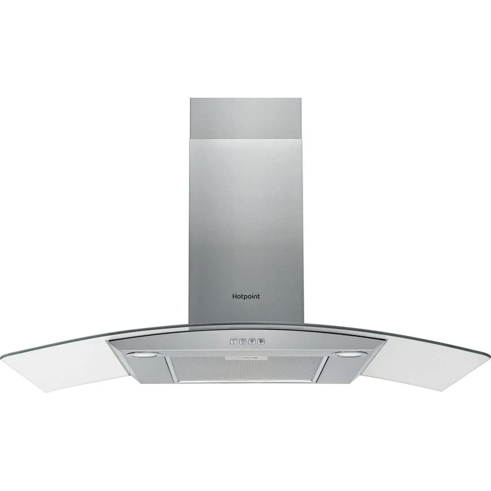 Hotpoint PHGC9.4FLMX Wall-mounted Cooker Hood - 432m³/h, Stainless Steel