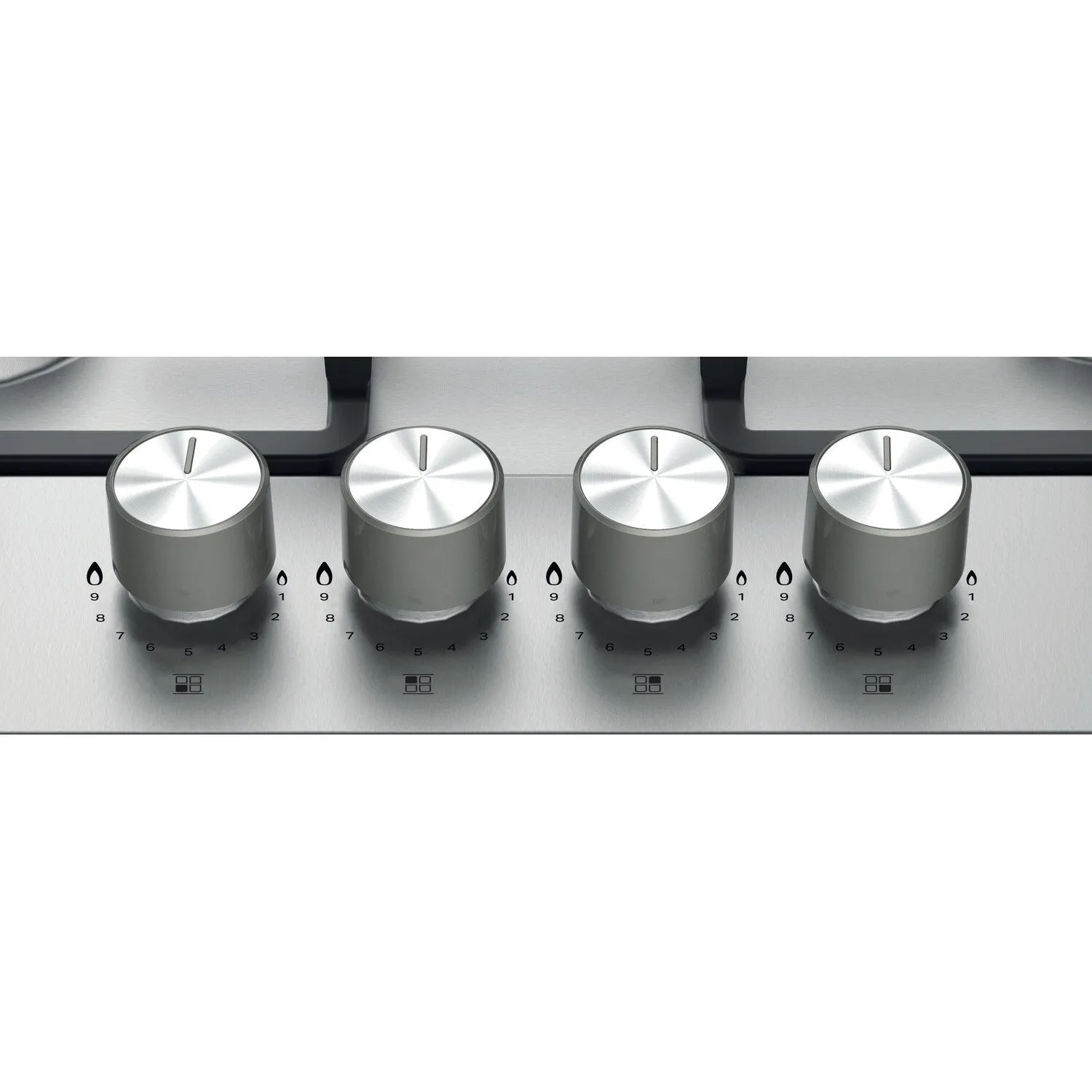 Hotpoint PPH 60G DF IX UK Built-in 60cm Gas Hob - 4 Zones, Silver