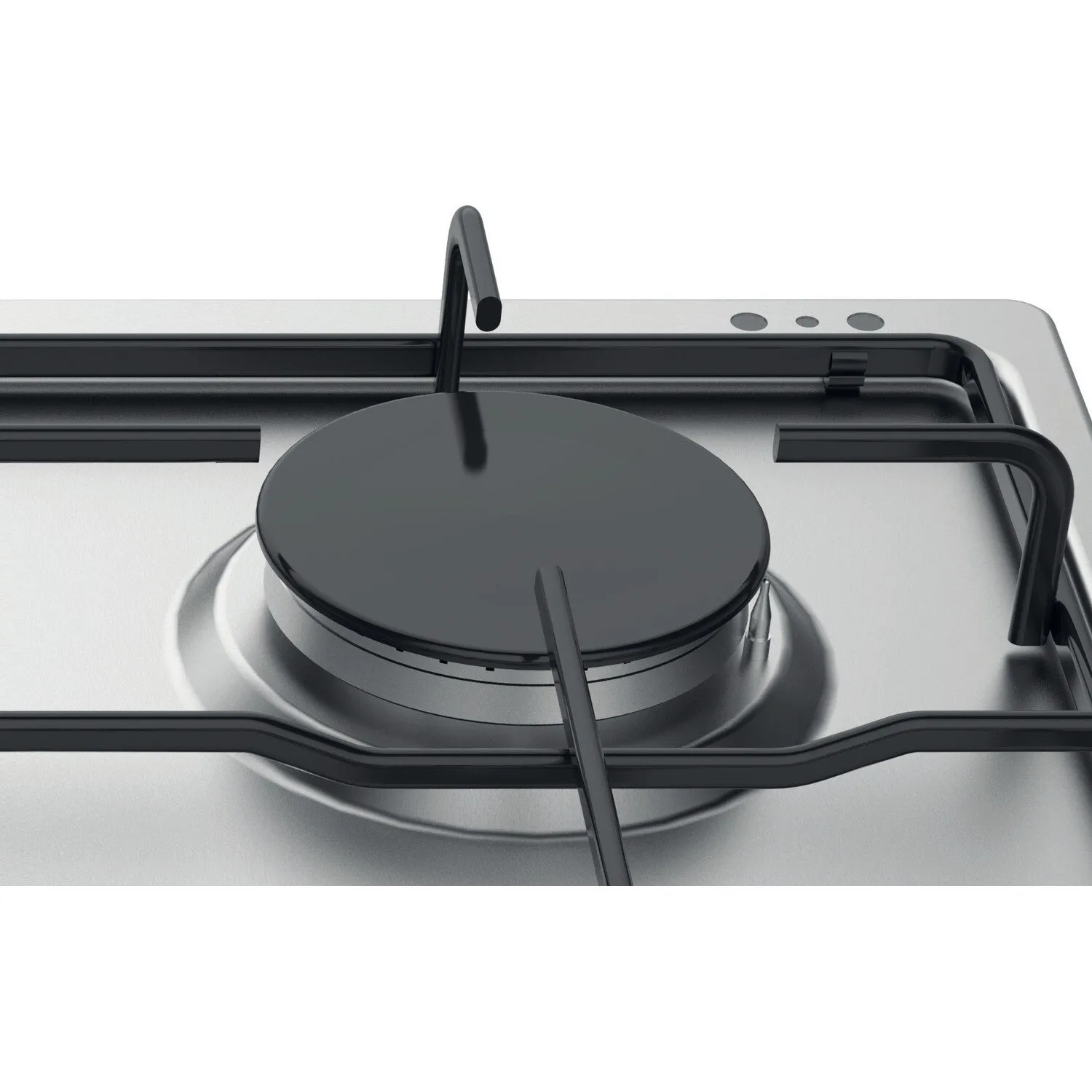 Hotpoint PPH 60P F IX UK Built-in 60cm Gas Hob - 4 Zones, Silver