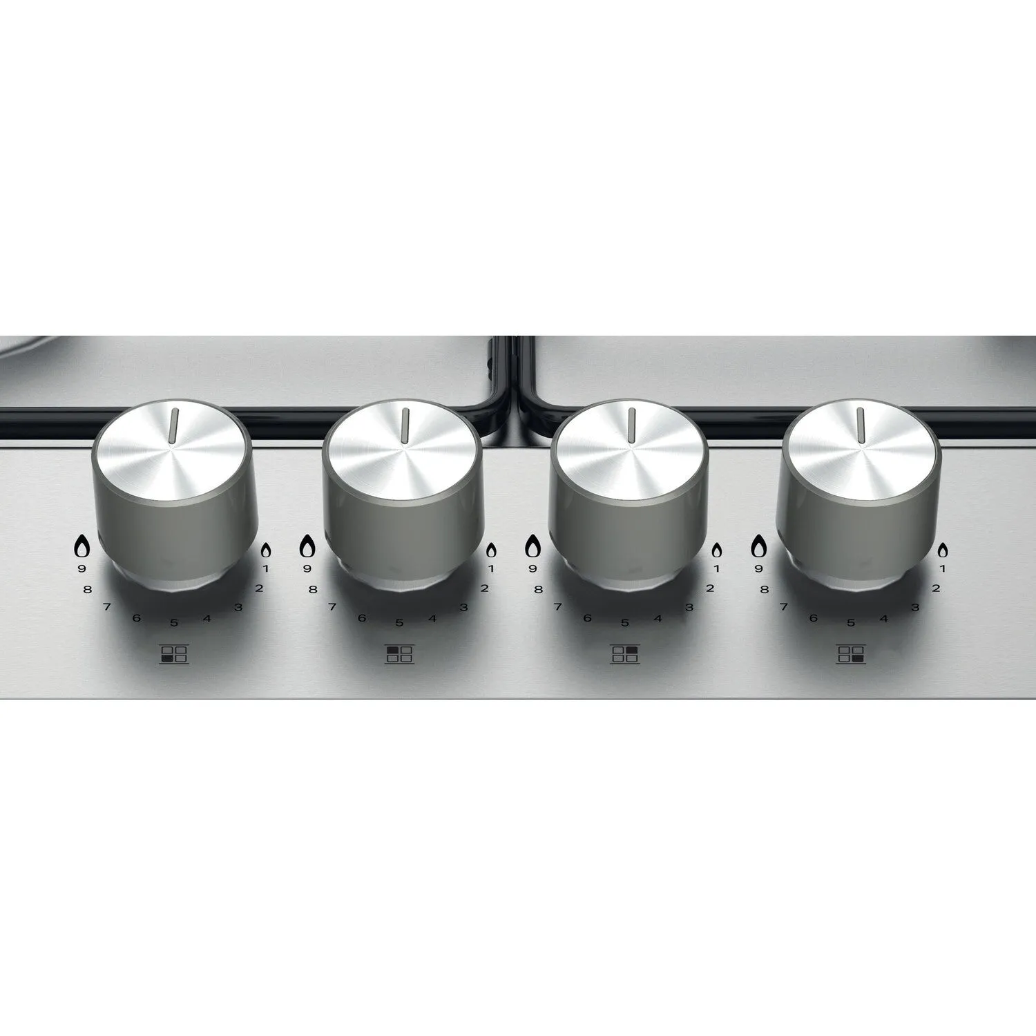 Hotpoint PPH 60P F IX UK Built-in 60cm Gas Hob - 4 Zones, Silver
