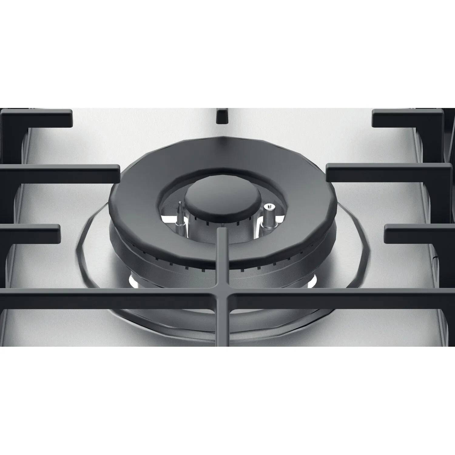 Hotpoint PPH 75G DF IX UK Built-in 75cm Gas Hob - 5 Zones, Silver