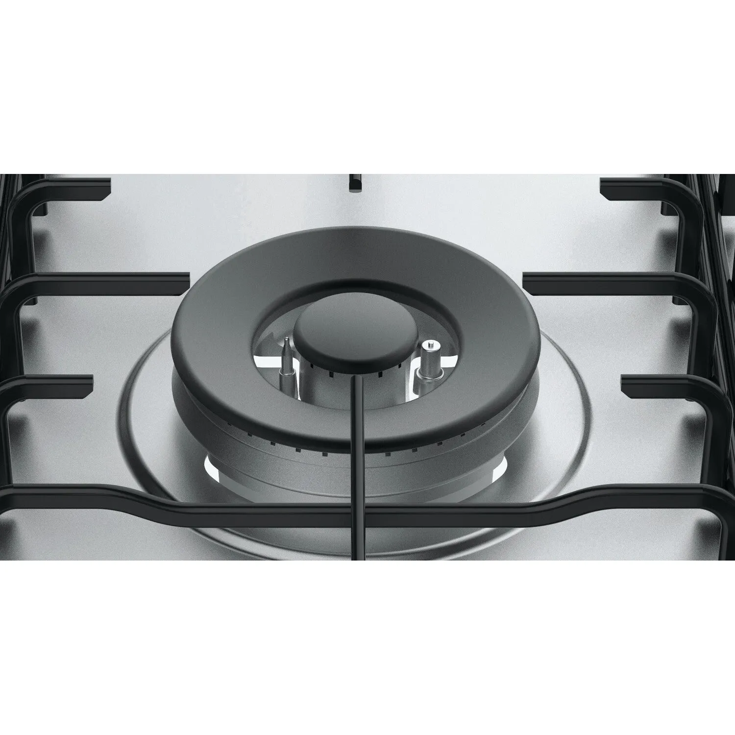 Hotpoint PPH 75P DF IX UK Built-in 75cm Gas Hob - 5 Zones, Silver
