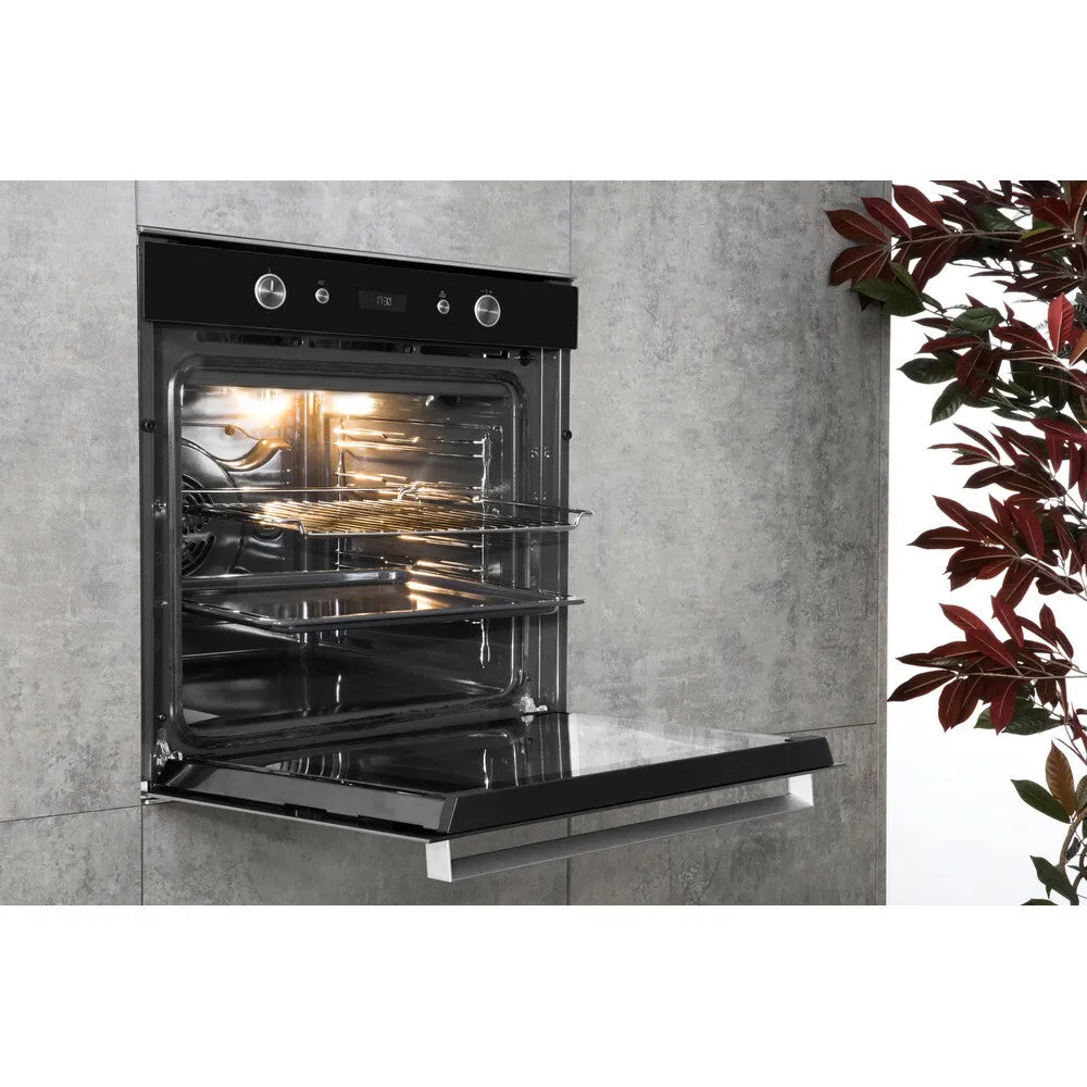 Hotpoint SI6 864 SH IX 73L Built-In Electric Oven - Black, Stainless Steel