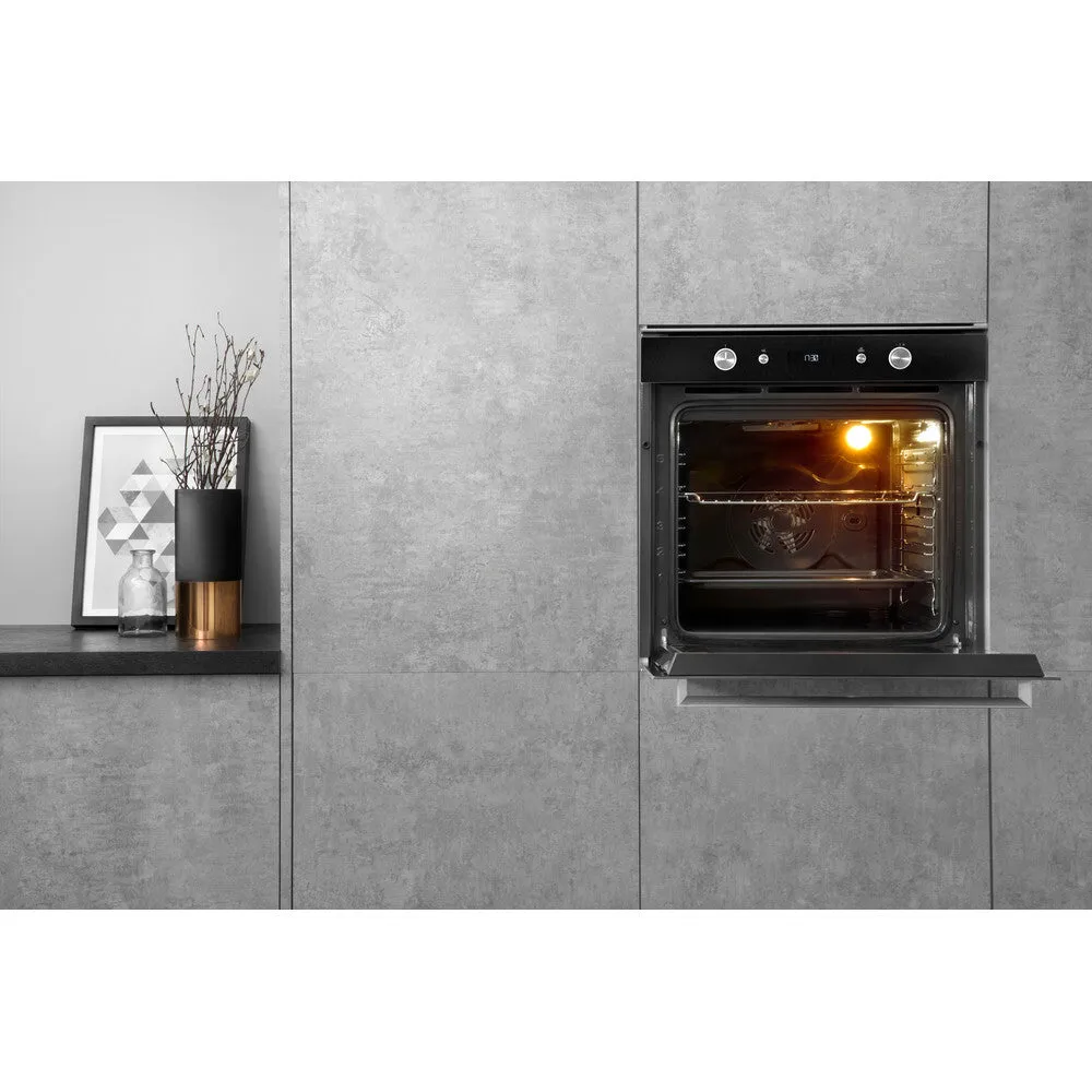 Hotpoint SI6 864 SH IX 73L Built-In Electric Oven - Black, Stainless Steel