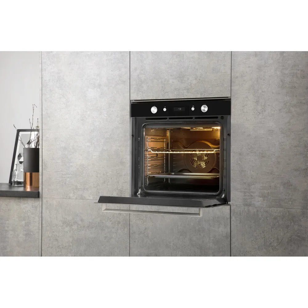 Hotpoint SI6 864 SH IX 73L Built-In Electric Oven - Black, Stainless Steel